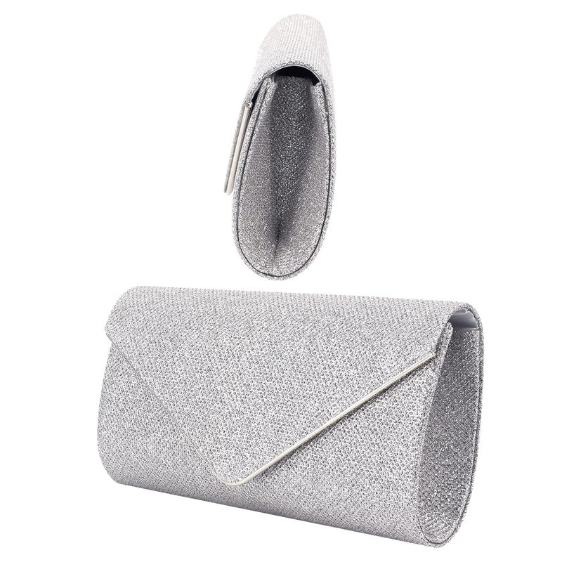 Naimo Dazzling Small Clutch Glitter Evening Bag Flap Envelope Handbag Cocktail Party Purse with Chain - Image 5